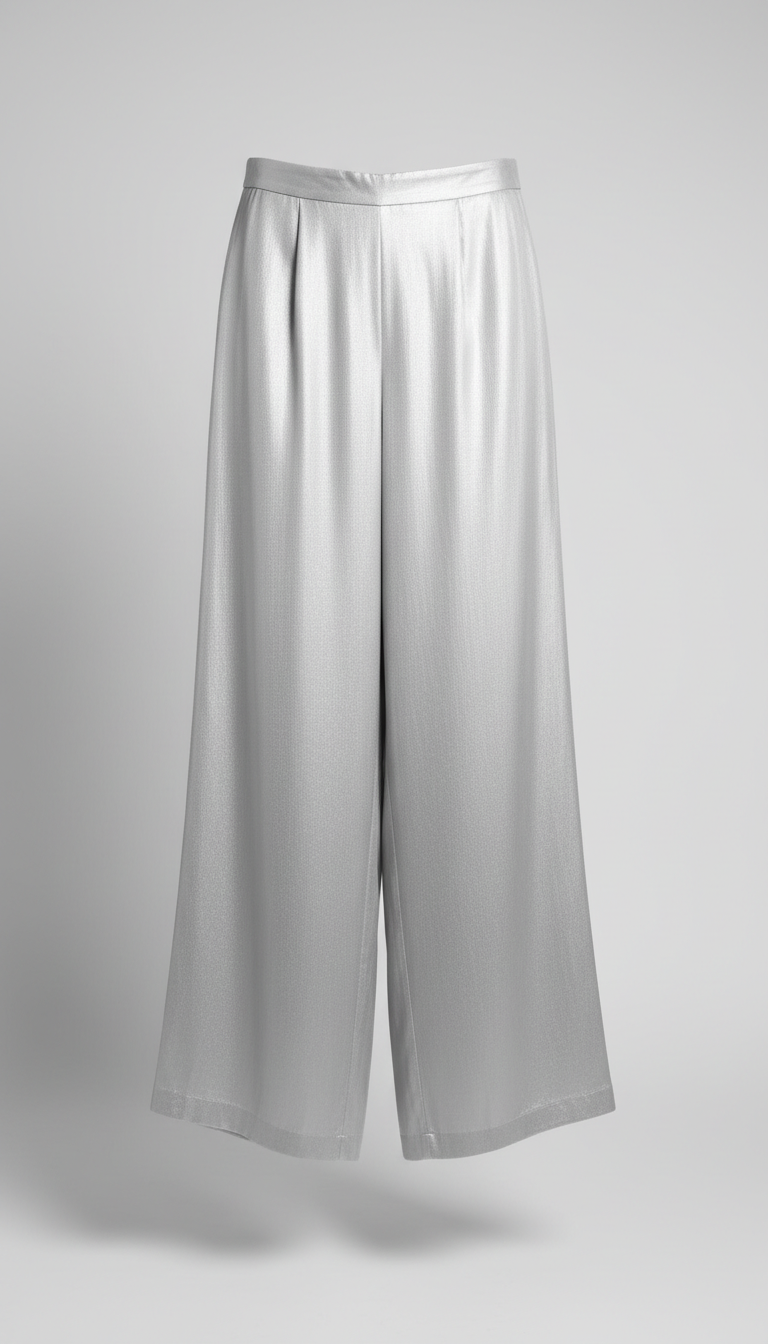 Pantalón palazzo platino tenue